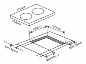 Kích Thước Bếp Điện Từ Đôi Arber AB390 2000W Cảm Ứng