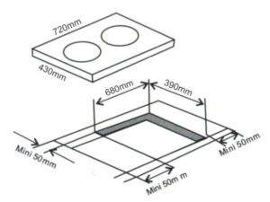 Kích Thước Bếp Điện Từ Đôi Arber AB675 2000W Cảm Ứng