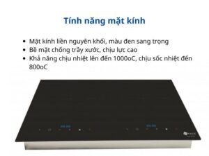 Mặt Kính Bếp Điện Từ Hồng Ngoại Đôi Arber AB688IT 2000W Cảm Ứng