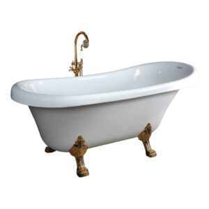 Bồn Tắm Nằm Đơn Acrylic Việt Mỹ CRV.17 Oval Chân Đế 5 Bồn Tắm Chân Rồng Đặt Sàn Việt Mỹ Crv.17 1700X780 Mm