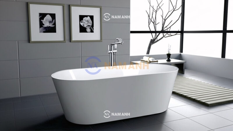 Bồn Tắm Oval Đặt Sàn Acrylic Việt Mỹ VM.109 1800x800 mm - Ảnh Thực Tế 1