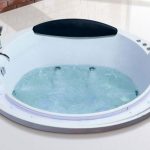 Mặt Trước Bồn Tắm Nằm Đôi Massage Acrylic Monaco MC-2032 Tròn Xây