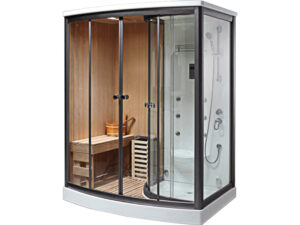 Mặt Trước Phòng Xông Hơi Khô Ướt Kết Hợp Đế Acrylic Monaco MC-3027 1700 x 1100