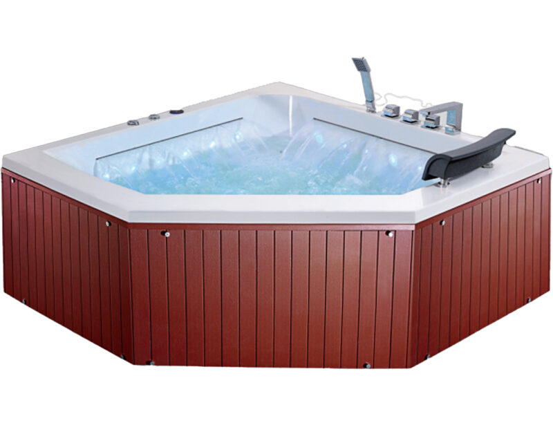 Mặt Trước Bồn Tắm Nằm Đôi Massage Acrylic Rudylux RD-0507-9 Tam Giác Góc