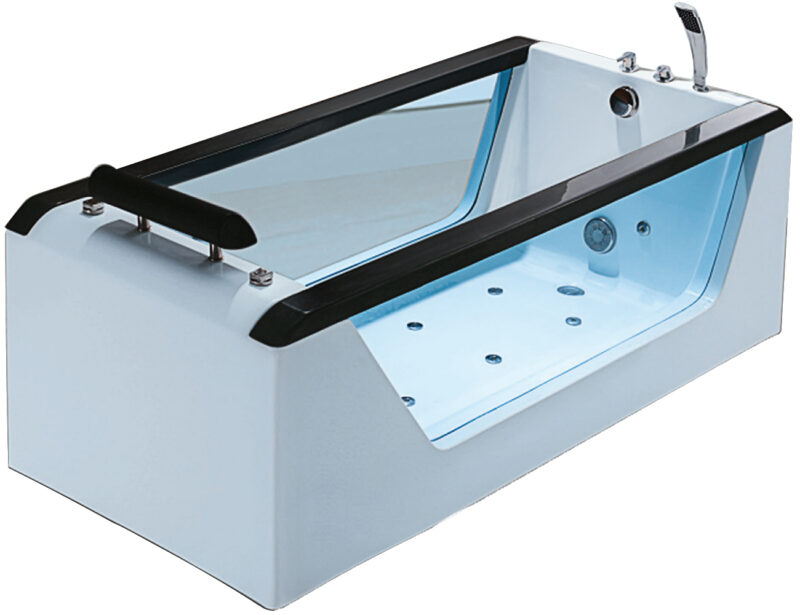 Mặt Trước Bồn Tắm Nằm Đơn Massage Acrylic Rudylux RD-1208 Chữ Nhật Góc