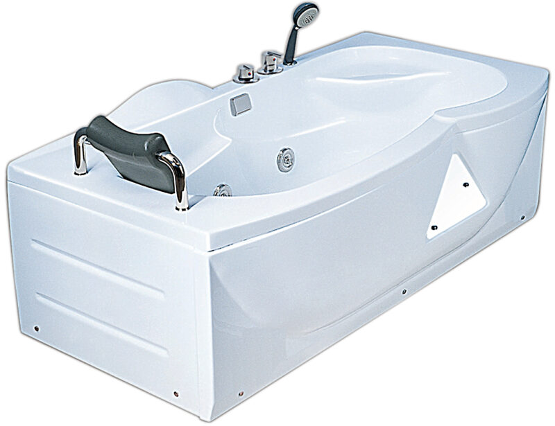 Mặt Trước Bồn Tắm Nằm Đơn Massage Acrylic Rudylux RD-8320 Chữ Nhật Góc