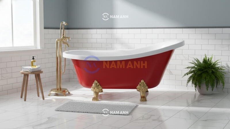 Bồn Tắm Chân Rồng Đặt Sàn Acrylic Rudi RUB120 - Ảnh Thực Tế 2