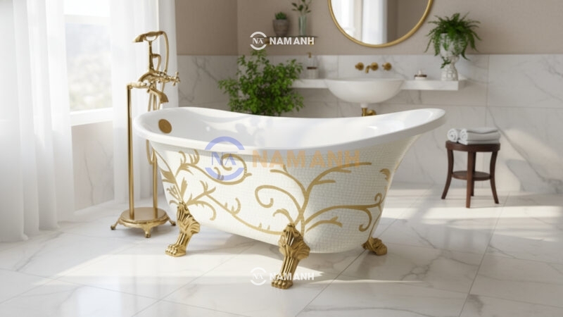 Bồn Tắm Chân Rồng Đặt Sàn Acrylic Rudi RUB124 - Ảnh thực tế 1