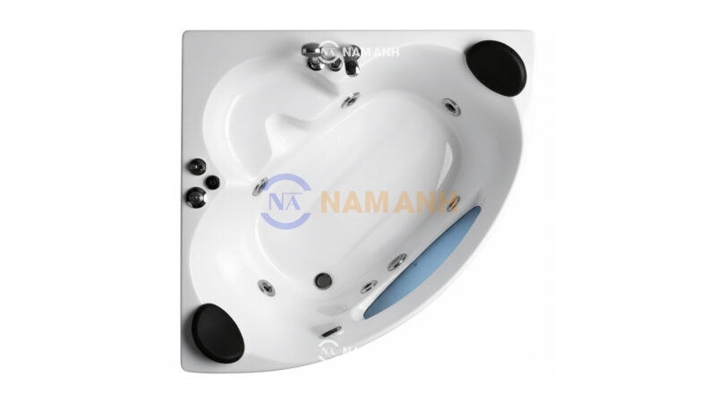 Bồn Tắm Góc Đôi Massage Rudi RUB207 1300x1300 mm Tam Giác - Top View