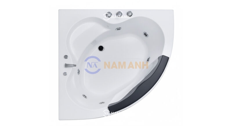Bồn Tắm Góc Đôi Massage Rudi RUB208 1300x1300 mm Tam Giác - Top View