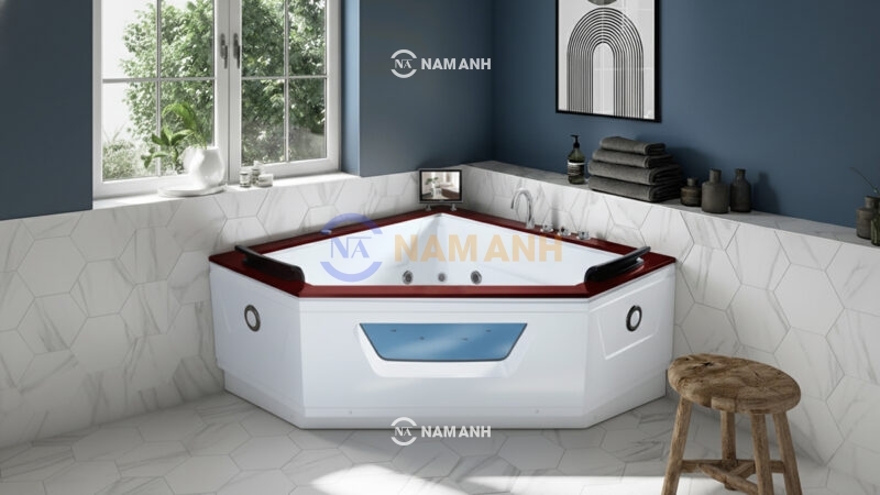 Bồn Tắm Góc Đôi Massage Rudi RUB209 Tam Giác - Ảnh Thực Tế 1