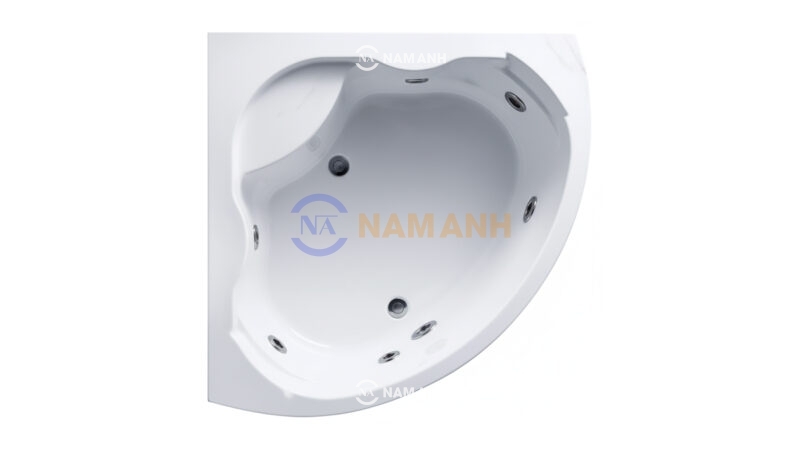 Bồn Tắm Góc Đôi Massage Rudi RUB210 1200x1200 mm Tam Giác - Top View