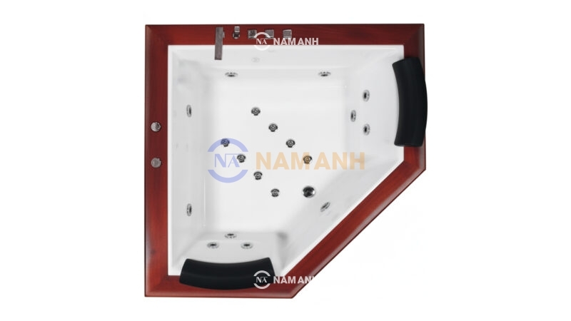 Bồn Tắm Góc Đôi Xây Massage Rudi RUB244 Tam Giác - Top View