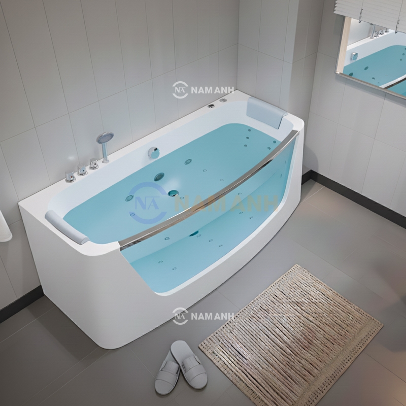 Bồn Tắm Nằm Đôi Massage Acrylic Rudi RUB215 Chữ Nhật - Thumbnail