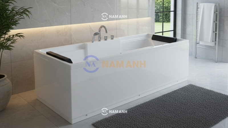 Bồn Tắm Nằm Đôi Massage Rudi RUB226 Chữ Nhật - Ảnh thực tế 2