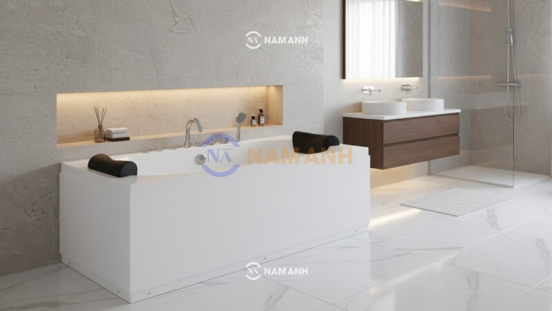 Bồn Tắm Nằm Đôi Massage Rudi RUB230 Chữ Nhật - Ảnh Thực Tế 2