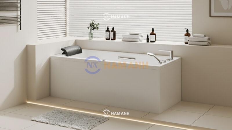 Bồn Tắm Nằm Massage Acrylic Rudi RUB229 1800x900 mm Chữ Nhật - Ảnh Thực Tế 1
