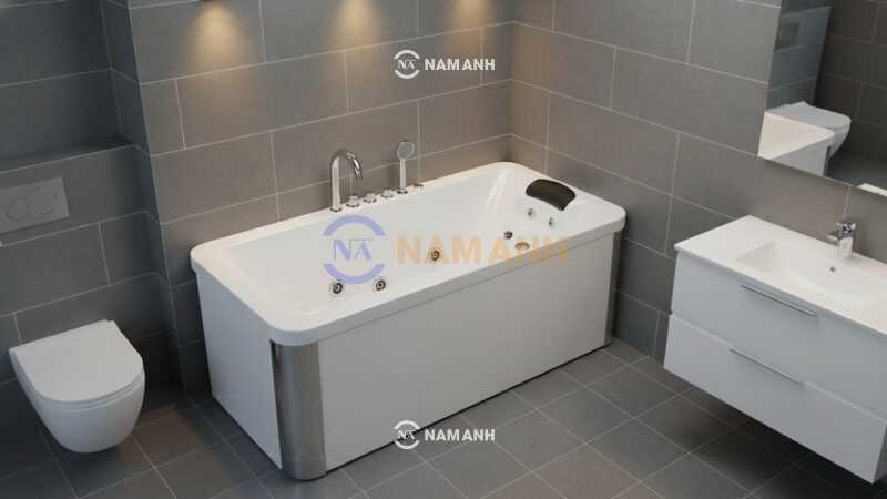 Bồn Tắm Nằm Massage Rudi RUB228 Chữ Nhật - Ảnh Thực Tế 1