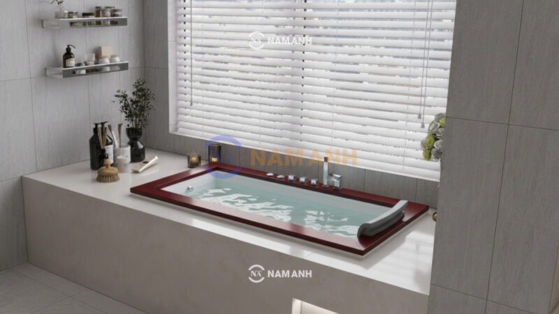 Bồn Tắm Nằm Xây Massage Rudi RUB246 Chữ Nhật - Ảnh Thực Tế 2