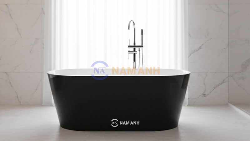 Bồn Tắm Oval Đặt Sàn Acrylic Rudi RUB117 - Ảnh thực tế 1