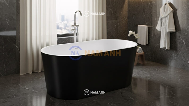 Bồn Tắm Oval Đặt Sàn Acrylic Rudi RUB117 - Ảnh thực tế 2