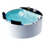 Bồn Tắm Tròn Đôi Massage Acrylic Rudi RUB203 1500x1500mm