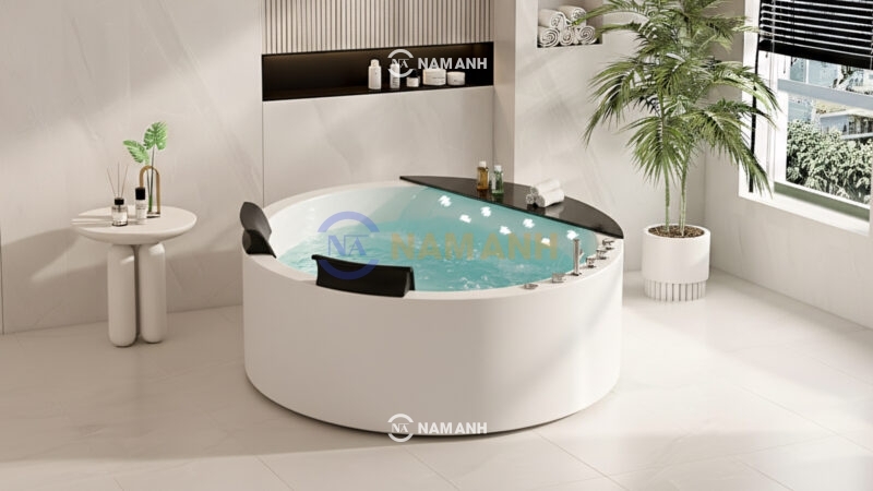 Bồn Tắm Tròn Đôi Massage Acrylic Rudi RUB203 1500x1500 mm - Ảnh Thực Tế 1